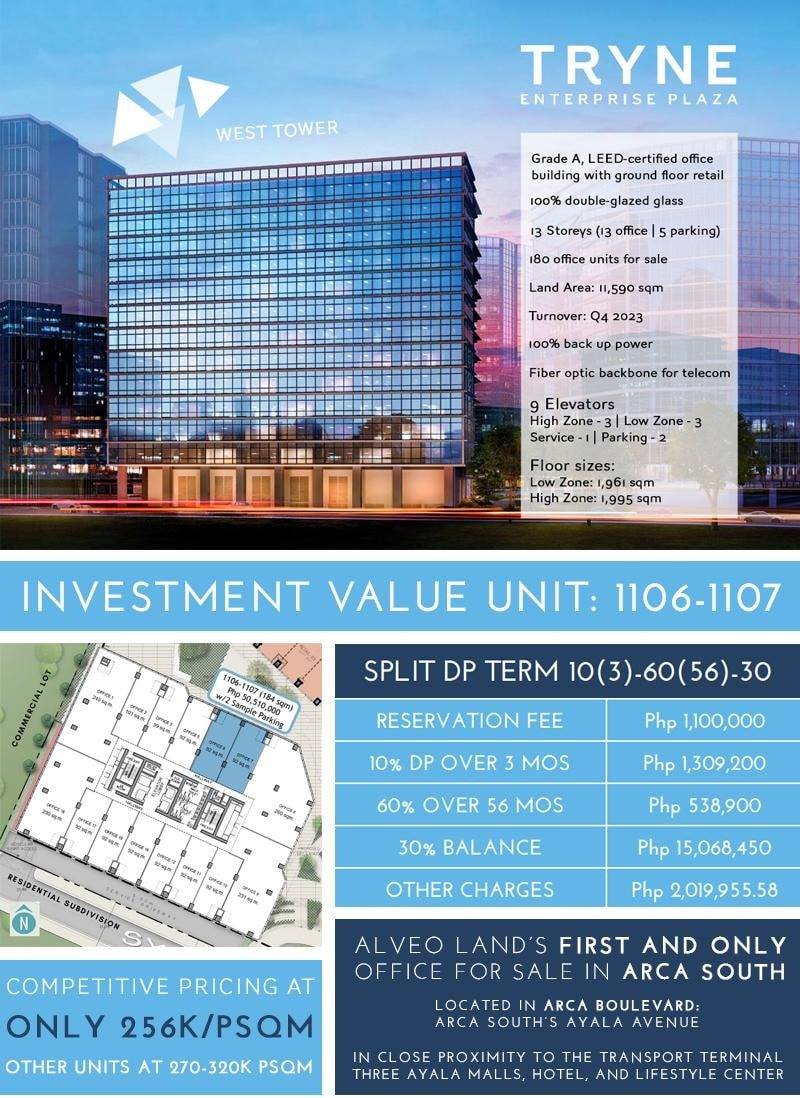 Promo – Tryne-Enterprise Plaza Preselling Office in Arca South Taguig